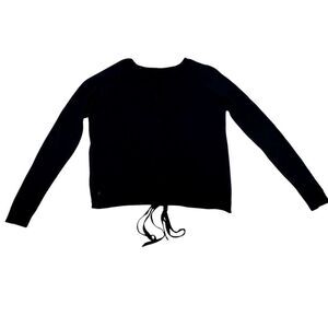 GUC Lululemon Women's Black Wool Knit Crew Neck Pullover Sweater Size 12
